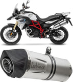 Terminale Di Scarico Con Omologazione Suono Lv One Evo Acciaio Fondello Carbonio - Leovince Compatibile Con Bmw F 700 Gs (2017-2018)