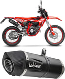 Exhaust Tip With Noise Certification Lv One Evo Steel Black Carbon Fiber End Cap - Leovince Compatible With Beta Rr 125 Motard Lc 4T (2025-2026)