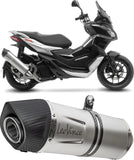 Terminale Di Scarico Con Omologazione Suono Lv One Evo Acciaio Fondello Carbonio - Leovince Compatibile Con Aprilia Sr Gt 125 - Sport (2022-2024)