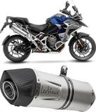 Exhaust Tip With Noise Certification Lv One Evo Stainless Steel Carbon Fiber End Cap - Leovince Compatible With Triumph Tiger 1200 Gt (2025-2026)