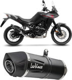 Terminale Di Scarico Con Omologazione Suono Lv One Evo Acciaio Nero Fondello Carbonio - Leovince Compatibile Con Honda Xl 750 Transalp Travel (2025-2026)