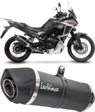 Terminale Di Scarico Con Omologazione Suono Factory S Acciaio Nero Fondello Carbonio - Leovince Compatibile Con Kawasaki Ninja 1000 Sx (2020-2024)