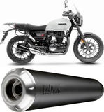 Terminale Di Scarico Con Omologazione Suono Classic Racer Acciaio Nero Fondello Acciaio - Leovince Compatibile Con Honda Gb 350 S (2025-2026)