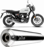 Terminale Di Scarico Con Omologazione Suono Classic Racer Acciaio Fondello Acciaio - Leovince Compatibile Con Honda Gb 350 S (2025-2026)
