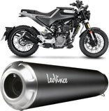 Terminale Di Scarico Con Omologazione Suono Gp One Acciaio Fondello Acciaio - Leovince Compatibile Con Husqvarna Vitpilen 125 (2021-2023)
