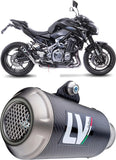 Terminale Di Scarico Con Omologazione Suono Lv One Evo Acciaio Fondello Carbonio - Leovince Compatibile Con Honda Cbf 600 S (2004-2012)