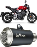 Terminale Di Scarico Con Omologazione Suono Lv-10 Acciaio Nero Fondello Acciaio - Leovince Compatibile Con Honda Cb 1000 R Neo Sports Café (2018-2024)
