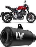 Terminale Di Scarico Con Omologazione Suono Lv-10 Acciaio Full Nero Fondello Acciaio Nero - Leovince Compatibile Con Honda Cb 1000 R Neo Sports Café (2018-2024)