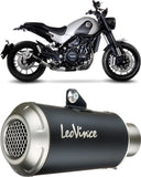 Terminale Di Scarico Con Omologazione Suono Lv-10 Acciaio Nero Fondello Acciaio - Leovince Compatibile Con Benelli Leoncino - Trail 500 (2017-2024)