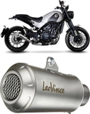 Terminale Di Scarico Con Omologazione Suono Lv-10 Acciaio Fondello Acciaio - Leovince Compatibile Con Benelli Leoncino - Trail 500 (2017-2024)