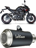 Terminale Di Scarico Con Omologazione Suono Lv-10 Acciaio Nero Fondello Acciaio - Leovince Compatibile Con Kawasaki Z 900 (2020-2024)
