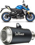Exhaust Tip With Noise Certification Lv-10 Steel Black Stainless Steel End Cap - Leovince Compatible With Suzuki Gsx-S 950 (2021-2023)