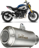 Terminale Di Scarico Con Omologazione Suono Lv-10 Acciaio Fondello Acciaio - Leovince Compatibile Con Cfmoto 700 Cl-X Heritage (2021-2023)