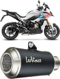 Terminale Di Scarico Con Omologazione Suono Lv-10 Acciaio Nero Fondello Acciaio - Leovince Compatibile Con Bmw S 1000 Xr (2020-2023)