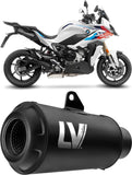Terminale Di Scarico Con Omologazione Suono Lv-10 Acciaio Full Nero Fondello Acciaio Nero - Leovince Compatibile Con Bmw S 1000 Xr (2020-2023)