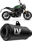 Terminale Di Scarico Con Omologazione Suono Lv-10 Acciaio Full Nero Fondello Acciaio Nero - Leovince Compatibile Con Benelli Leoncino 800 (2022-2024)