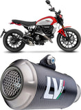 Terminale Di Scarico Con Omologazione Suono Lv-10 Carbonio Fondello Acciaio - Leovince Compatibile Con Ducati Scrambler 800 Icon (2023-2024)