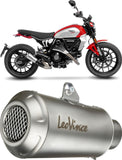 Exhaust Tip With Noise Certification Lv-10 Stainless Steel Stainless Steel End Cap - Leovince Compatible With Ducati Scrambler 800 Night Shift (2023-2024)