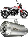 Terminale Di Scarico Con Omologazione Suono Lv-10 Acciaio Fondello Acciaio - Leovince Compatibile Con Ducati Scrambler 800 Full Throttle (2023-2024)