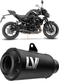 Terminale Di Scarico Con Omologazione Suono Lv-10 Acciaio Full Nero Fondello Acciaio Nero - Leovince Compatibile Con Kawasaki Z 900 (2025-2026)