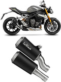 Doppio Terminale Di Scarico Con Omologazione Suono Lv-10 Acciaio Nero Fondello Acciaio - Leovince Compatibile Con Triumph Speed Triple 1200 Rr - Rs - Rx (2025-2026)