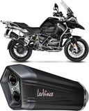 Terminale Di Scarico Con Omologazione Suono Lv-12 Acciaio Nero Fondello Carbonio - Leovince Compatibile Con Bmw R 1200 Gs Adventure (2017-2018)