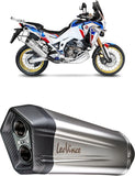 Terminale Di Scarico Con Omologazione Suono Lv-12 Acciaio Fondello Carbonio - Leovince Compatibile Con Honda Crf 1100 L Africa Twin Adventure Sports (2020-2023)
