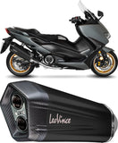 Impianto Di Scarico Completo Catalizzato E Con Omologazione Suono Lv-12 Acciaio Nero Fondello Carbonio - Leovince Compatibile Con Yamaha Xp 560 T-Max Tech Max (2020-2024)