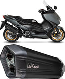 Impianto Di Scarico Completo Catalizzato E Con Omologazione Suono Lv-12 Acciaio Full Nero Fondello Carbonio - Leovince Compatibile Con Yamaha Xp 560 T-Max (2020-2024)