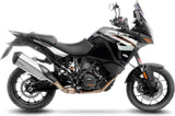 Terminale Di Scarico Con Omologazione Suono Lv-12 R Acciaio Fondello Carbonio - Leovince Compatibile Con Ktm 1050 Adventure (2015-2016)