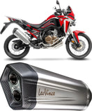 Terminale Di Scarico Con Omologazione Suono Lv-12 R Acciaio Fondello Carbonio - Leovince Compatibile Con Honda Crf 1100 L Africa Twin Adventure Sports (2020-2023)
