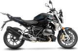 Terminale Di Scarico Con Omologazione Suono Lv-12 R Acciaio Nero Fondello Carbonio - Leovince Compatibile Con Bmw R 1250 - Rs (2019-2025)