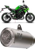 Terminale Di Scarico Con Omologazione Suono Lv Corsa S Titanio Fondello Acciaio - Leovince Compatibile Con Kawasaki Z 900 A2 (2018-2024)
