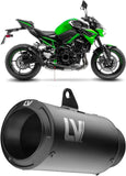 Terminale Di Scarico Con Omologazione Suono Lv Corsa S Acciaio Full Nero Fondello Acciaio Nero - Leovince Compatibile Con Kawasaki Z 900 (2020-2024)