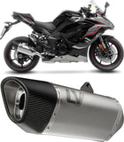 Terminale Di Scarico Con Omologazione Suono Lv-14 R Titanio Fondello Carbonio - Leovince Compatibile Con Kawasaki Ninja 1000 Sx (2020-2024)