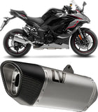 Terminale Di Scarico Con Omologazione Suono Lv-14 R Acciaio Fondello Carbonio - Leovince Compatibile Con Kawasaki Ninja 1000 Sx (2020-2024)