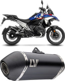 Terminale Di Scarico Con Omologazione Suono Lv-14 Acciaio Nero Fondello Carbonio - Leovince Compatibile Con Bmw R 1300 Gs Adventure (2024-2026)