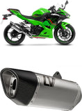Exhaust Tip With Noise Certification Lv One Evo Stainless Steel Carbon Fiber End Cap - Leovince Compatible With Aprilia Rs4 125 (2011-2016)