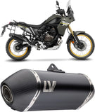 Terminale Di Scarico Con Omologazione Suono Lv-14 Acciaio Nero Fondello Carbonio - Leovince Compatibile Con Yamaha Ténéré 700 Rally (2019-2020)