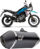 Terminale Di Scarico Con Omologazione Suono Lv-14 Acciaio Nero Fondello Carbonio - Leovince Compatibile Con Cfmoto 450 Mt (2025-2026)