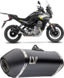 Terminale Di Scarico Con Omologazione Suono Lv-14 Acciaio Nero Fondello Carbonio - Leovince Compatibile Con Moto Guzzi Stelvio (2024-2026)