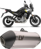 Terminale Di Scarico Con Omologazione Suono Lv-14 Acciaio Fondello Carbonio - Leovince Compatibile Con Moto Guzzi Stelvio (2024-2026)