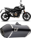 Terminale Di Scarico Con Omologazione Suono Lv-14 Acciaio Nero Fondello Carbonio - Leovince Compatibile Con Husqvarna Svartpilen 801 (2024-2026)