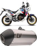 Terminale Di Scarico Con Omologazione Suono Lv-14 Acciaio Fondello Carbonio - Leovince Compatibile Con Honda Crf 1100 L Africa Twin (2024-2026)