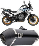 Terminale Di Scarico Con Omologazione Suono Lv-14 Acciaio Nero Fondello Carbonio - Leovince Compatibile Con Ktm 890 Adventure L A2 - R (2021-2026)