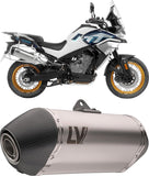 Exhaust Tip With Noise Certification Lv-14 Stainless Steel Carbon Fiber End Cap - Leovince Compatible With Cfmoto 800 Mt Explore (2022-2024)