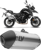 Terminale Di Scarico Con Omologazione Suono Lv-14 Titanio Fondello Carbonio - Leovince Compatibile Con Benelli Trk 702 - X (2023-2024)