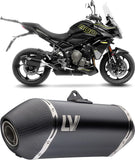 Terminale Di Scarico Con Omologazione Suono Lv-14 Acciaio Nero Fondello Carbonio - Leovince Compatibile Con Triumph Tiger 800 Sport (2024-2026)