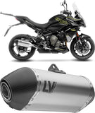 Terminale Di Scarico Con Omologazione Suono Lv-14 Titanio Fondello Carbonio - Leovince Compatibile Con Triumph Tiger 800 Sport (2024-2026)