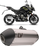 Exhaust Tip With Noise Certification Lv-14 Stainless Steel Carbon Fiber End Cap - Leovince Compatible With Triumph Tiger 800 Sport (2024-2026)